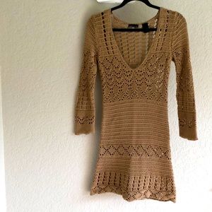 MODA International Crochet Sweater Dress